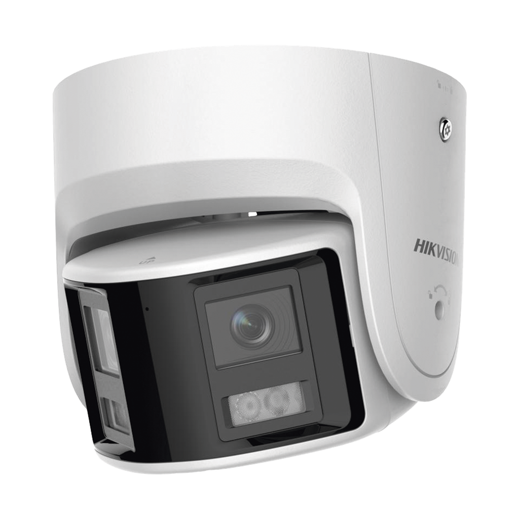 [FlexVu] [PROTECCIÍ“N ACTIVA] Turret IP 4 Megapixel / 2 Lentes de 2.8 mm (Imagen Panorámica 180°) / 30 mts IR / Exterior IP67 / Luz Intermitente y Alerta de Audio / Audio Bidireccional / ACUSENSE / WDR 120 dB / Micro SD - HIKVISION DS-2CD2346G2P-ISU-SL(C)