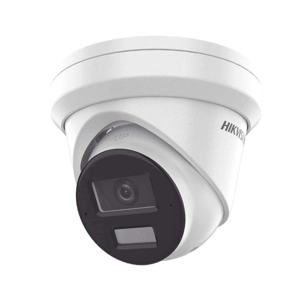 [Dual Light + 2 Microfonos Integrados] Turret IP 8 Megapixel (4K) / Lente 2.8 mm / 30 mts Luz Blanca + 30 mts IR / ACUSENSE / Exterior IP67 / WDR 120 dB / PoE / ONVIF / Micro SD / Metal / ACUSEARCH