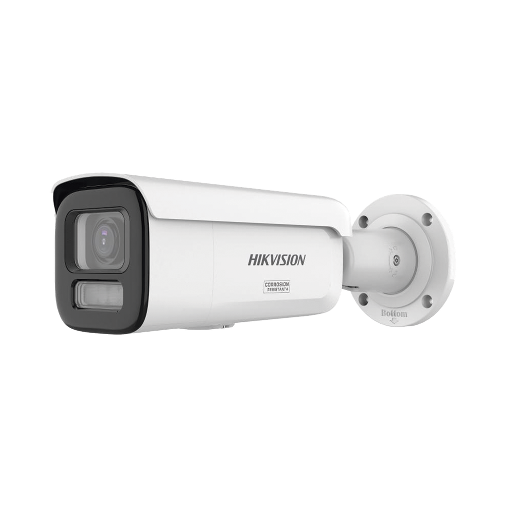 [Dual Light + ColorVu 3.0 + HikAI] Bala IP 6 Megapixel / Lente Mot. 2.8 a 12 mm / 60 mts IR + Luz Blanca / Exterior IP67 / WDR 130 dB / ACUSENSE 3.0 / Metal / NEMA 4X / ACUSEARCH
