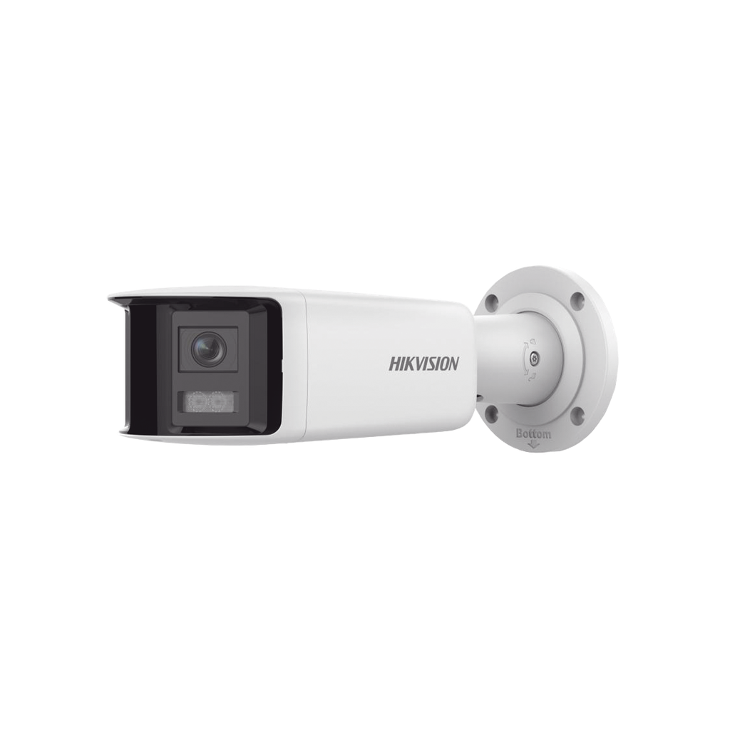 [FlexVu] [PROTECCIÍ“N ACTIVA] Bala IP 4 Megapixel / 2 Lentes de Lente 2.8 mm (Imagen Panorámica 180°) / 40 mts IR / Exterior IP67 / Luz Intermitente y Alerta de Audio / Audio Bidireccional / ACUSENSE / WDR 120 dB / Micro SD - HIKVISION DS-2CD2T46G2P-ISU-SL(C)