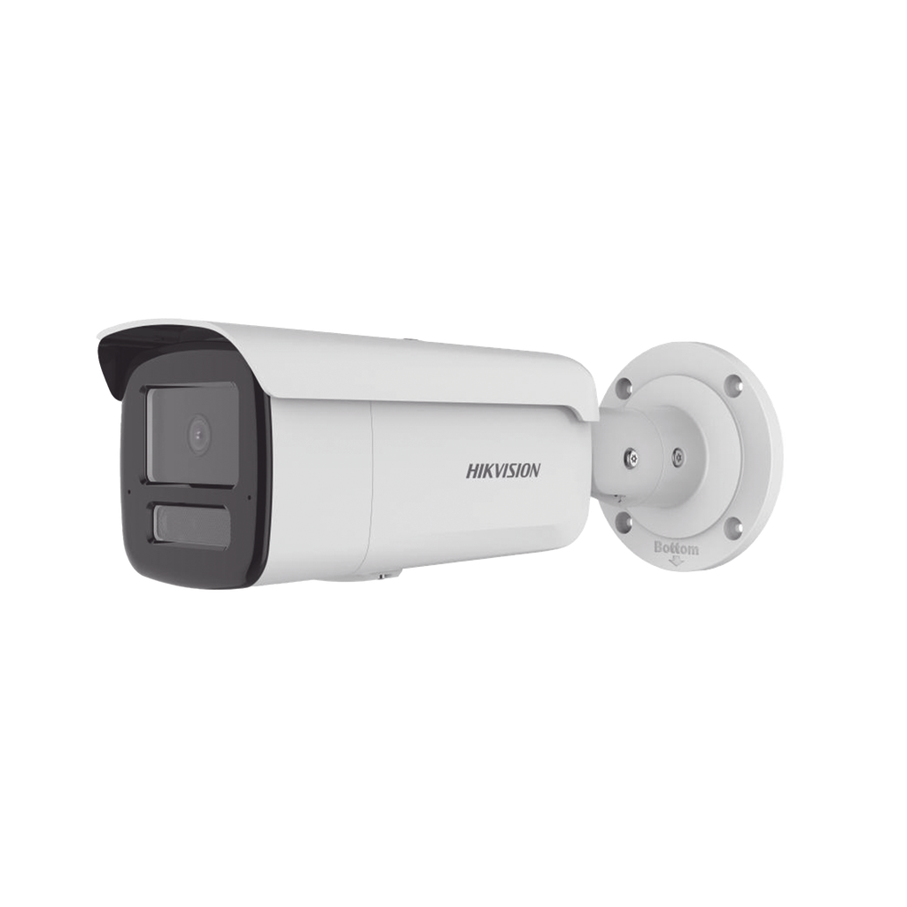 [Dual Light + 2 Micrófonos Integrados] Bala IP 6 Megapixel / Lente 4 mm / 80 mts Luz Blanca + 80 mts IR / ACUSENSE / Exterior IP67 / WDR 120 dB / PoE / Micro SD / Metal / ACUSEARCH - HIKVISION DS-2CD2T63G2-4LI2U