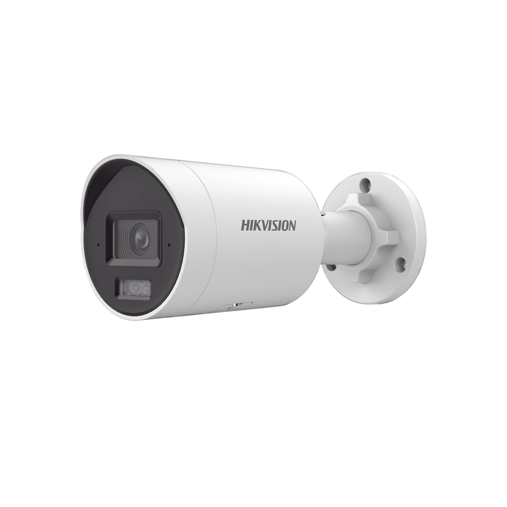 Bala IP 4 Megapixel / Lente 2.8 mm /  Dual Light (40 mts IR + 40 mts Luz Blanca) / Darkfighter S / Microfono Integrado /  Exterior IP67 / WDR 130 dB / 4 Analiticos: AcuSense, Deteccion Facial, Conteo de Personas por Cruce y Zona