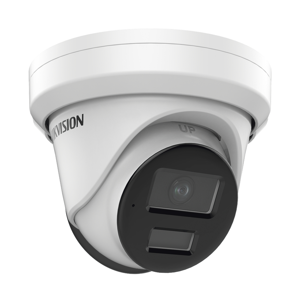 Turret IP 4 Megapixel / Lente 2.8 mm / 40 mts IR / Exterior IP67 / DARKFIGHTER / Audio y Alarma I/O / PoE / ONVIF / Micro SD / 4 Analíticos: AcuSense, Deteccion Facial, Conteo de Personas por Cruce y Zona - HIKVISION DS-2CD3346G2-ISU(H)
