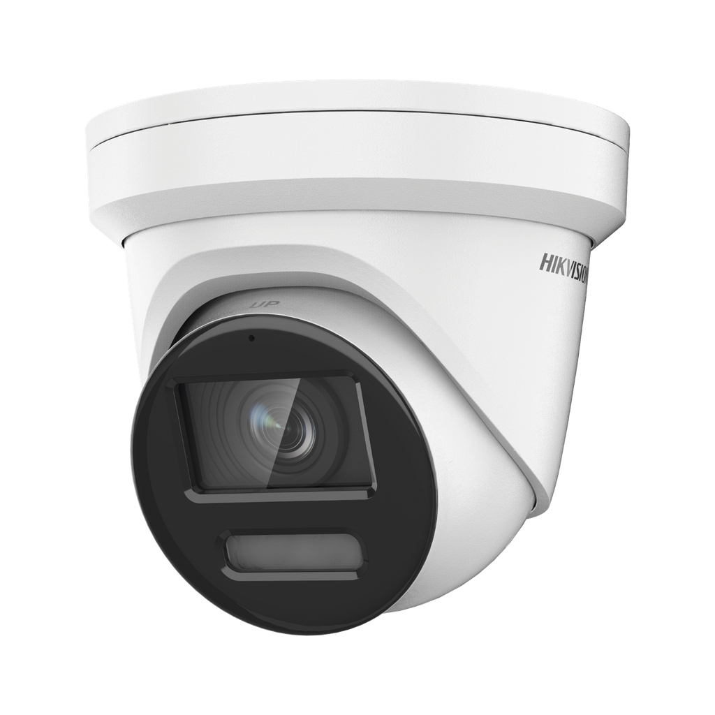 Turret IP 8 Megapixel / Imagen a color 24/7 / Lente 2.8 mm / Microfono Integrado /Luz Blanca 40 mts / Exterior IP67 / Microfono Integrado / WDR 130 dB / Entrada y salida de Audio y Alarma / Onvif / MicroSD