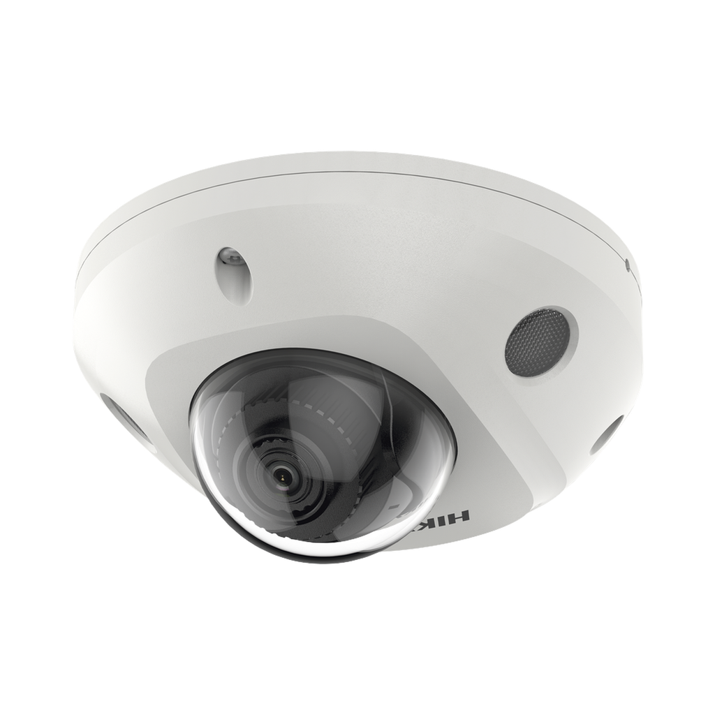 Mini Domo IP 4 Megapixel / Lente 2.8 mm / 30mts IR EXIR / Micrófono Integrado / Exterior IP67 / IK08 / PoE / DARKFIGHTER / Alarmas y Audio I/O / ONVIF / Micro SD / 4 Analíticos: AcuSense, Deteccion Facial, Conteo de Personas por Cruce y Zona - HIKVISION DS-2CD3546G2-IS(H)
