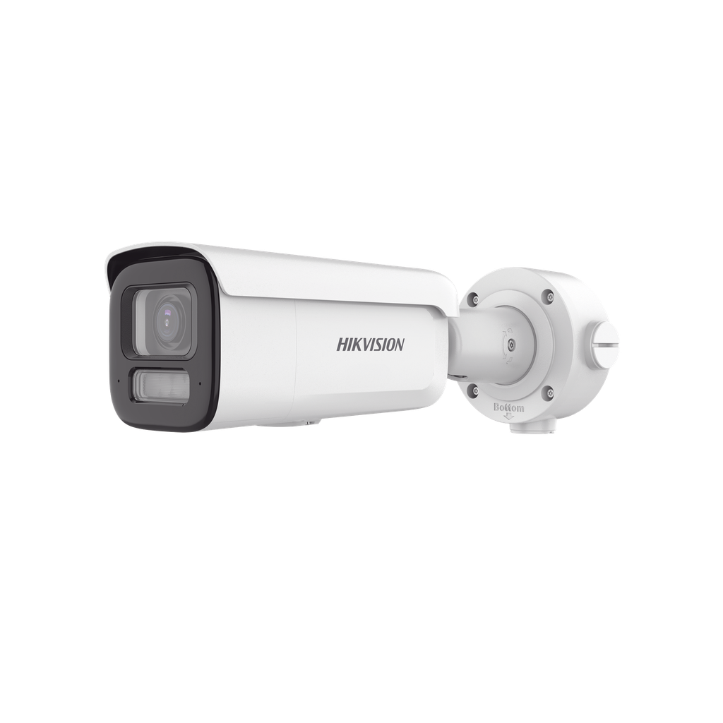 Bala IP 4 Megapixel / ColorVu / Lente 2.7 - 13.5 mm / Luz Blanca 60 mts / WDR 130 dB / Exterior IP67 / IK10 / Captura Facial / Conteo de Personas / Videoanaliticos / AcuSense - HIKVISION DS-2CD3647G3T-LIZSU