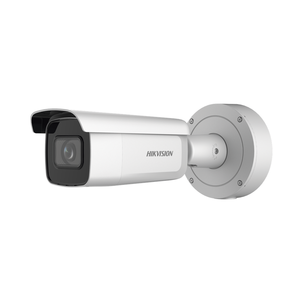 Bala IP 8 Megapixel (4K) / Lente Mot. 2.7 a 13.5 mm / 60 mts IR EXIR / Exterior IP66 / IK10 / DARKFIGHTER / Audio y Alarma I/O / PoE+ / ONVIF / Micro SD / 4 Analiticos: AcuSense, Deteccion Facial, Conteo de Personas por Cruce y Zona