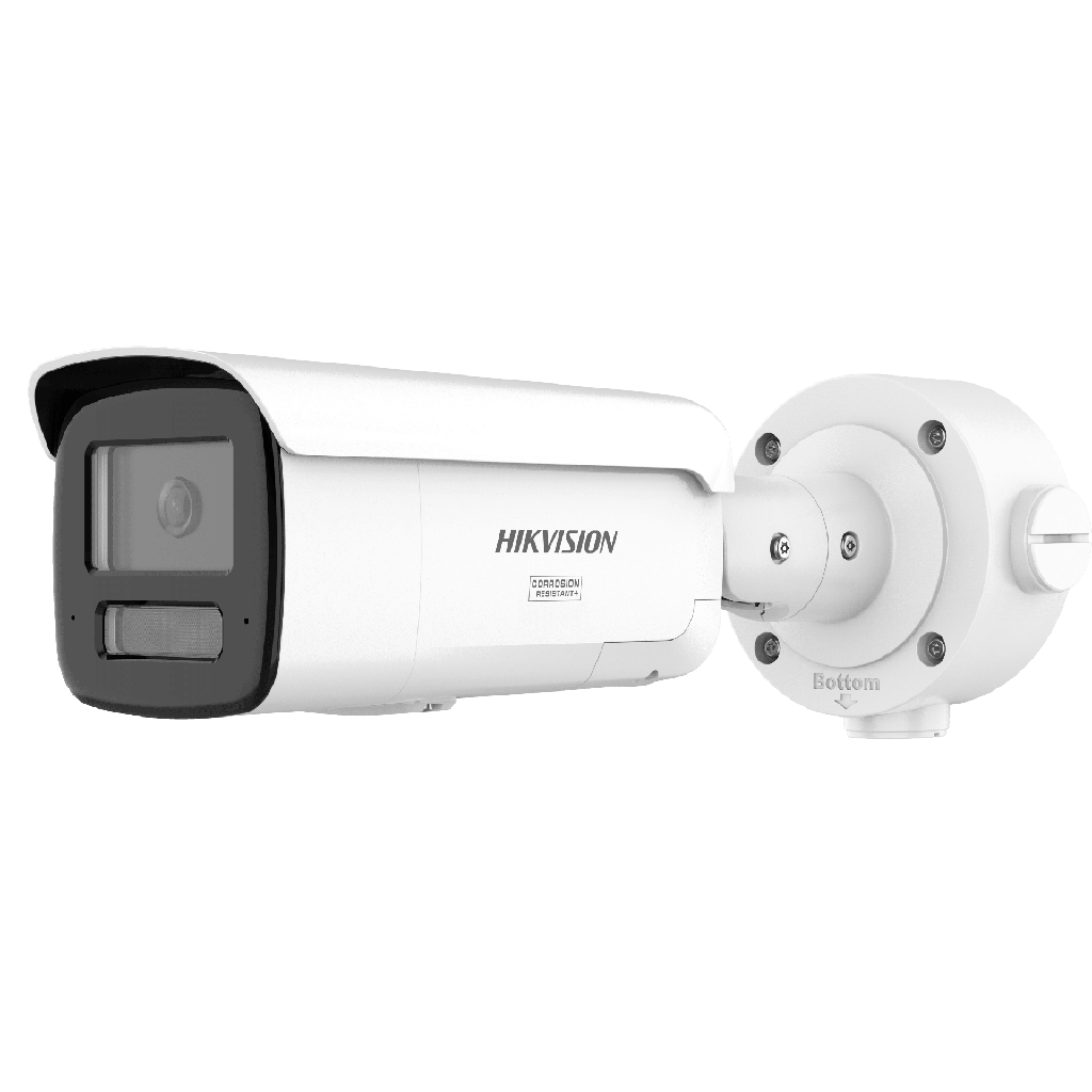 [ PROTECCIÍ“N ACTIVA ] Bala IP 4 Megapixel / Lente 4 mm / 60 mts IR / Exterior IP67 / Micrófono y Bocina Integrado (Audio de Dos Vías) / DARKFIGHTER / PoE+ / Luz Estroboscopica / ONVIF / Micro SD / 4 Analíticos - HIKVISION DS-2CD3T47G3-LISUY-SL