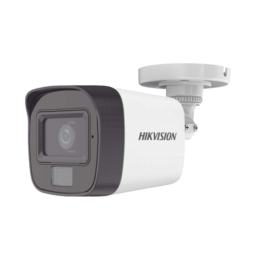 [Dual Light + ColorVu] Bala TURBOHD 2 Megapixel (1080p) / Lente 2.8 mm / 30 mts IR EXIR + 20 mts Luz Blanca / Micrófono Integrado / Gran Angular 101° / Exterior IP67 / 4 Tecnologías - HIKVISION DS-2CE16D0T-LFS