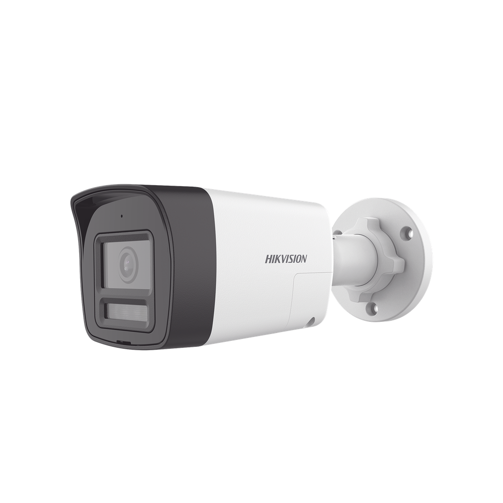 [Audio Bidireccional + Dual Light + ColorVu] Bala TURBOHD 2 Megapixel (1080p) / Lente 2.8 mm / 30 mts IR EXIR + 20 mts Luz Blanca / Micrófono y Bocina Integrado / Exterior IP67 / Metal / dWDR - HIKVISION DS-2CE16D0T-LTS