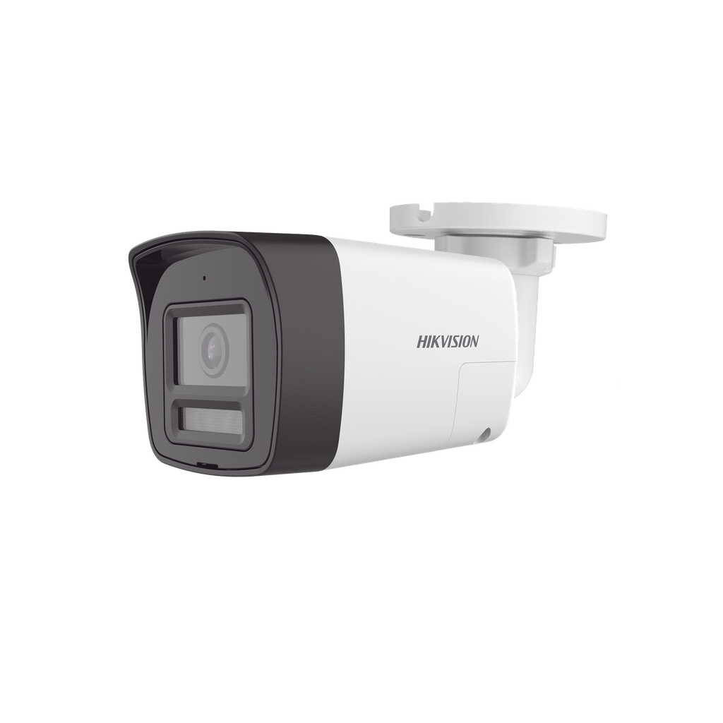 [Audio Bidireccional + Sirena & Estrobo + Dual Light + ColorVu] Bala TURBOHD 4K (8 Megapixel) / Lente 2.8 mm / 30 mts IR EXIR + 20 mts Luz Blanca / Micrófono y Bocina Integrado / Exterior IP67 / Metal / dWDR - HIKVISION DS-2CE16U0T-LXTS