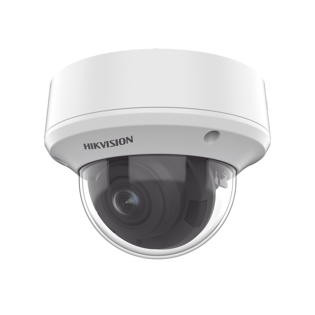 Domo TURBOHD 5 Megapixel / Lente Motorizado 2.7 - 13.5 mm / IR EXIR 40 mts / TVI-AHD-CVI-CVBS / IK10 / IP67 / dWDR / 12 Vcc / 24 VCA - HIKVISION DS-2CE5AH0T-AVPIT3ZF(C)