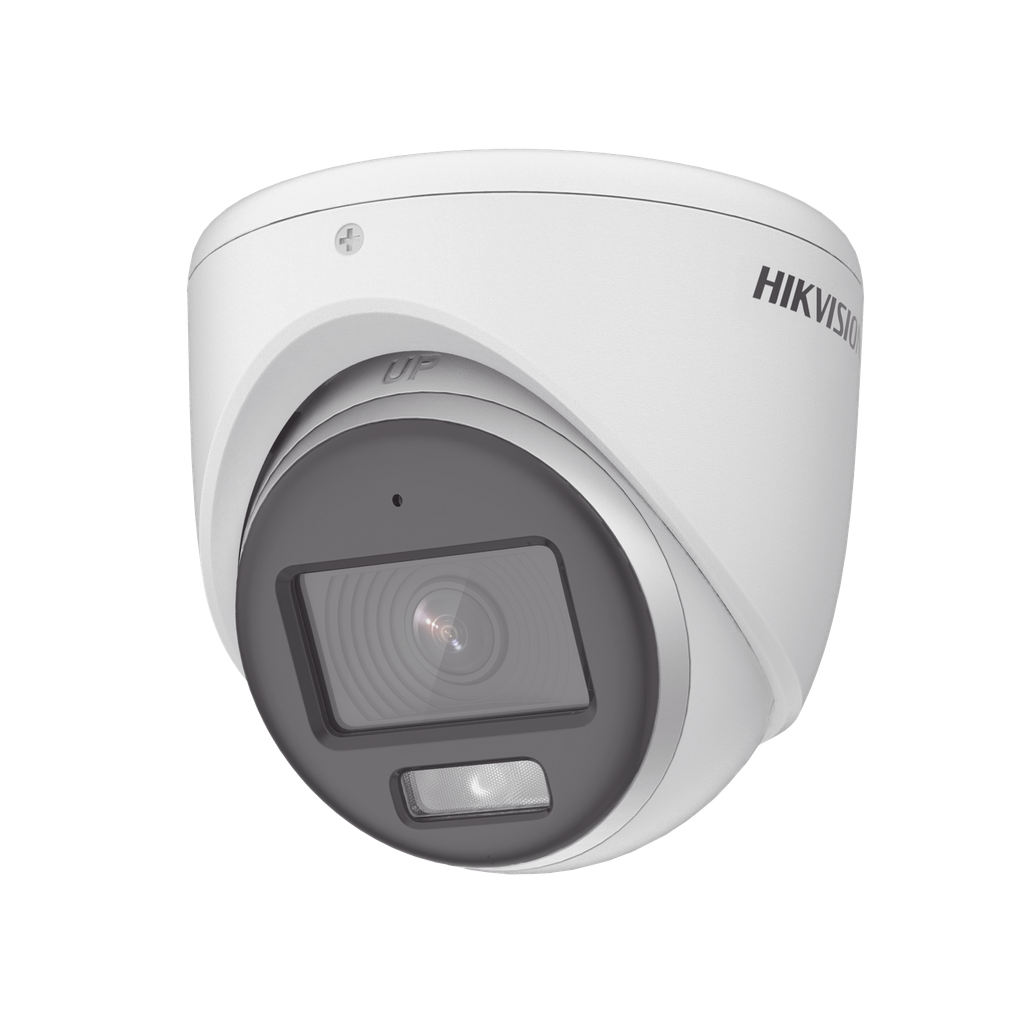 [ColorVu] Turret TURBOHD 3K (5 Megapixel) / Micrófono Integrado / Lente 3.6 mm / Imagen a Color 24/7 / 40 mts Luz Blanca / Exterior IP67 / dWDR / 4 Tecnologías - HIKVISION DS-2CE72KF0T-FS