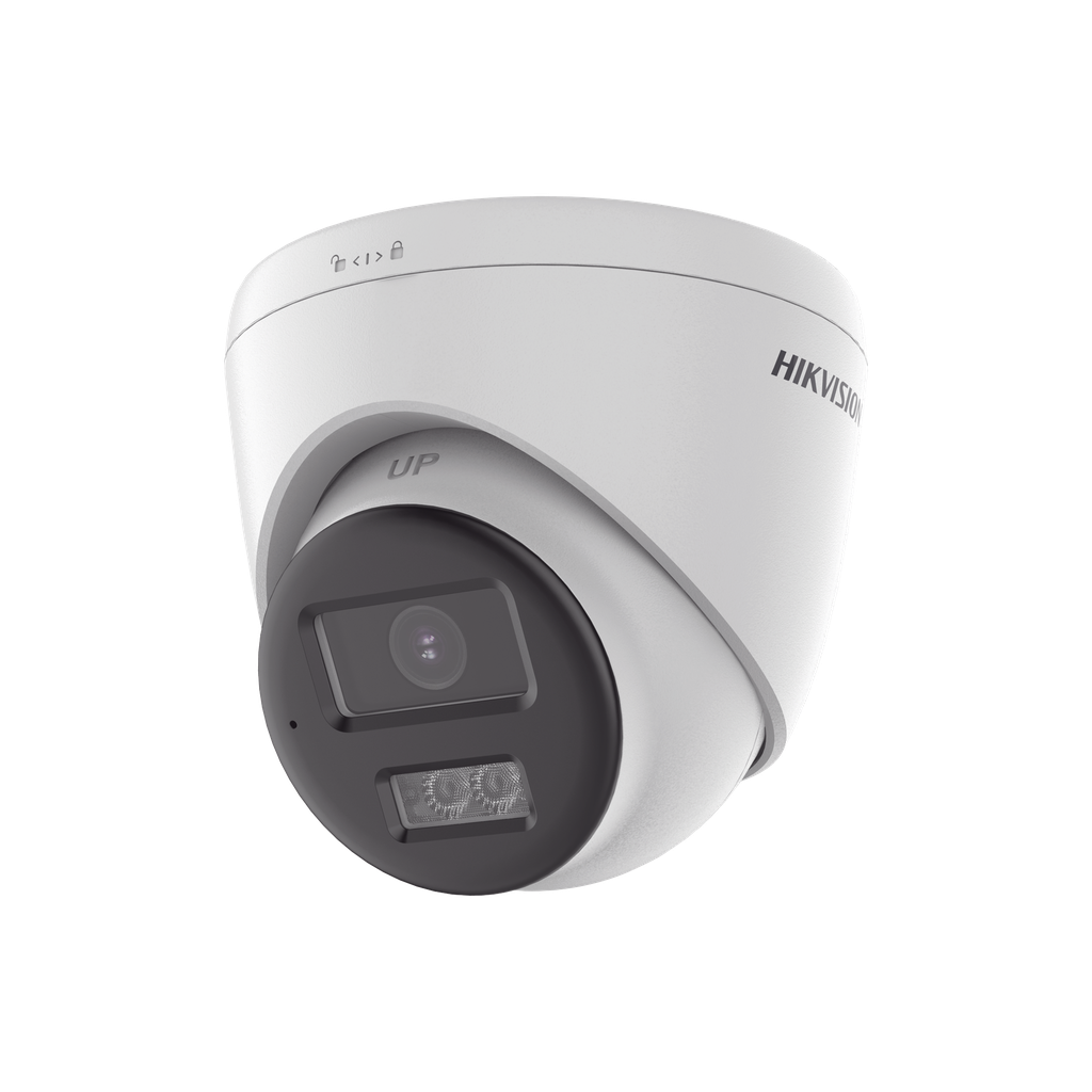 [Audio Bidireccional + Sirena & Estrobo + Dual Light + ColorVu] Turret TURBOHD 4K (8 Megapixel) / Lente 2.8 mm / 40 mts IR EXIR + 40 mts Luz Blanca / Sirena / Micrófono y Bocina Integrado / Exterior IP67 / dWDR - HIKVISION DS-2CE78U0T-LXTS