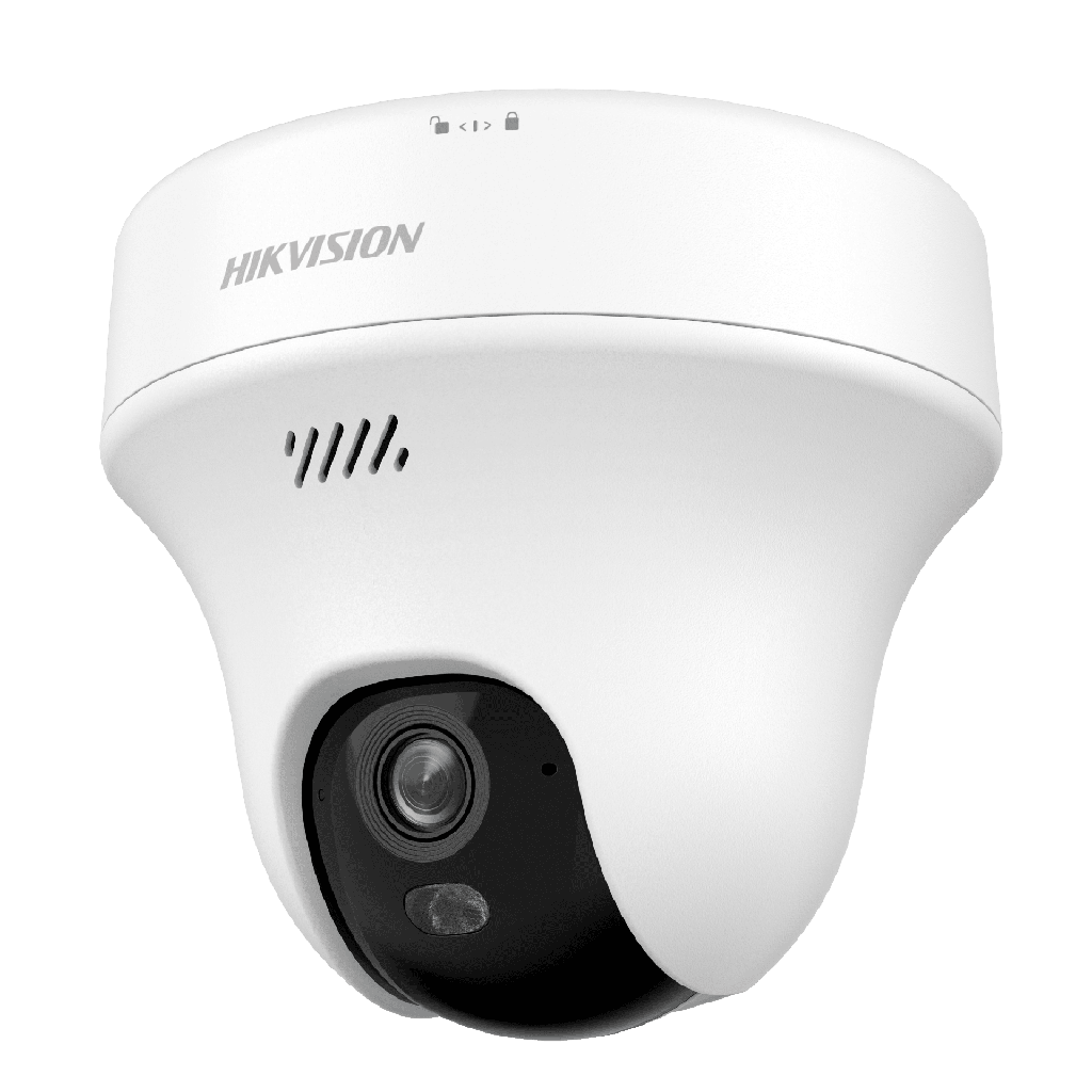 Turret PT IP 3K Megapixel / Lente 2.8 mm / Dual Light (20 mts IR + 15 mts Luz Blanca) / Wi-Fi / IP54 / dWDR / H.265 / Audio Bidireccional (Micrófono y Bocina) - HIKVISION DS-2CFWQ5