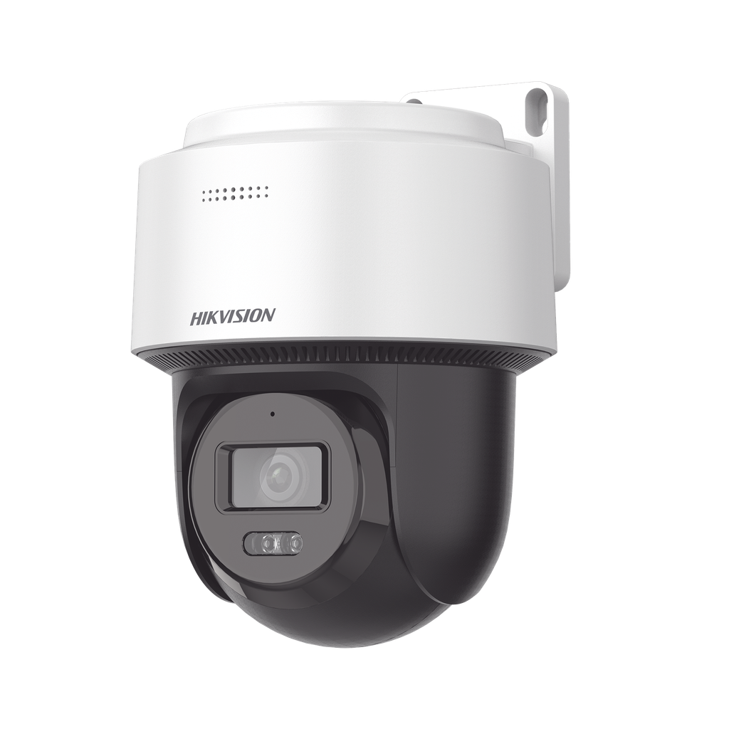 [FlexVu] Domo PT IP 4 Megapixel / Lente 4 mm / Dual Light (30 mts IR + 30 mts Luz Blanca) / Autoseguimiento en Humanos / PoE / IP66 / Micrófono y Bocina Integrado (Audio de Dos Vías) / Micro SD / Incluye Montaje de Pared o Techo / - HIKVISION DS-2DE2C400MWG-E