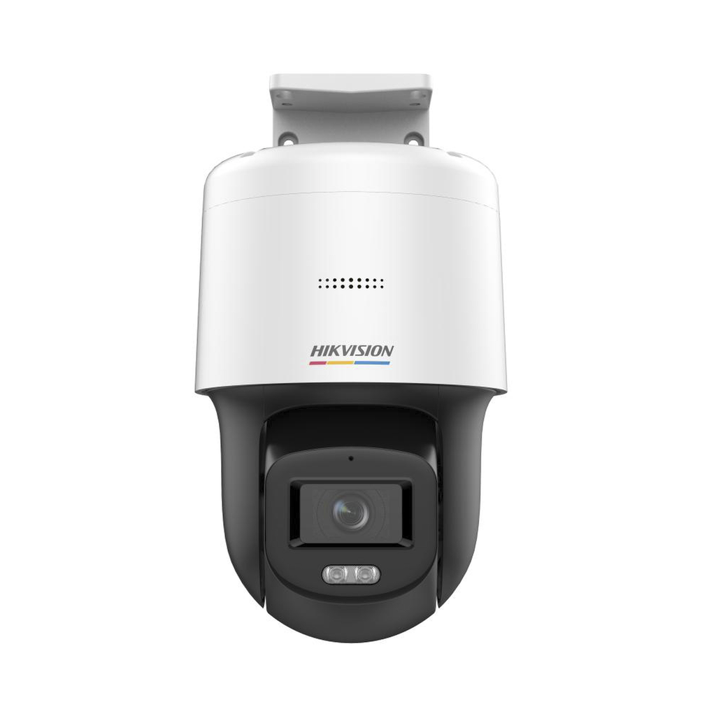 Domo PT IP 4 Megapixel / Lente 4 mm / Luz Blanca 30 mts / dWDR / PoE / IP66 / Micrófono y Bocina Interconstruido / Micro SD / Incluye Montaje de Pared y Techo - HIKVISION DS-2DE2C400SCG-E(F1)