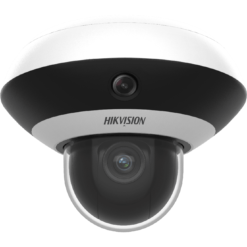 Mini Domo PanoVu 4 Megapixel / 1 PTZ 4X Zoom + 3 Lentes Panoramicos 360∞ / H.265 / 10 mts IR / Uso en Interior / PoE+ / dWDR / Micro SD