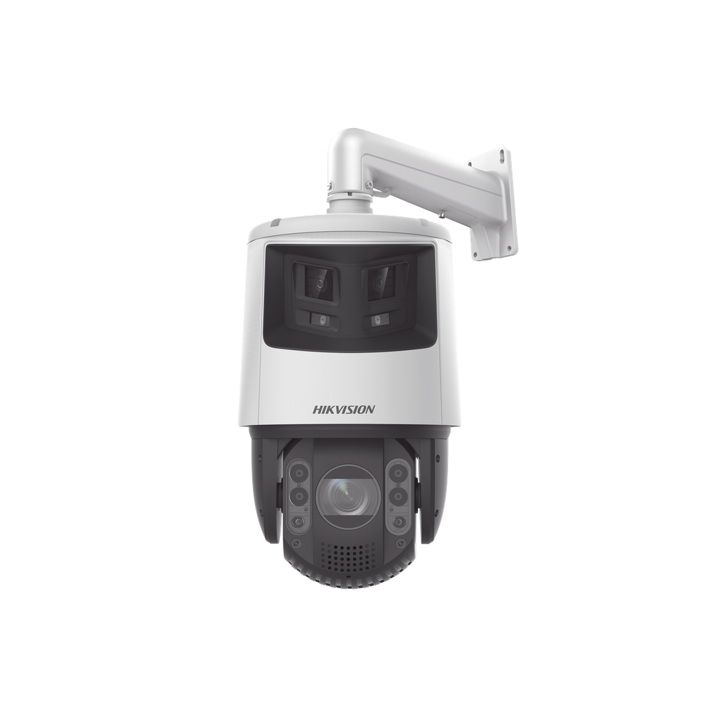 [TandemVu] PTZ IP 4 Megapíxel con Cámara Panorámica 6 Megapíxel / 32X Zoom / 200 mts IR / 30 mts Luz Blanca / ACUSENSE / IP66 / Alerta Audible y Luz Estroboscópica / Autoseguimiento / Hi-PoE / Alarmas I/O / Ultra Baja Il - HIKVISION DS-2SE7C432MWG-EB-26(F0)