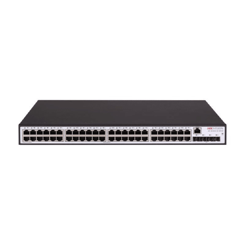Switch Gigabit / Administrable / 48 Puertos 1000 Mbps / 4 Puertos SFP / Configuración Nube Hik-PartnerPro / Soporta IGMP - HIKVISION DS-3E2552-HI-48T4F
