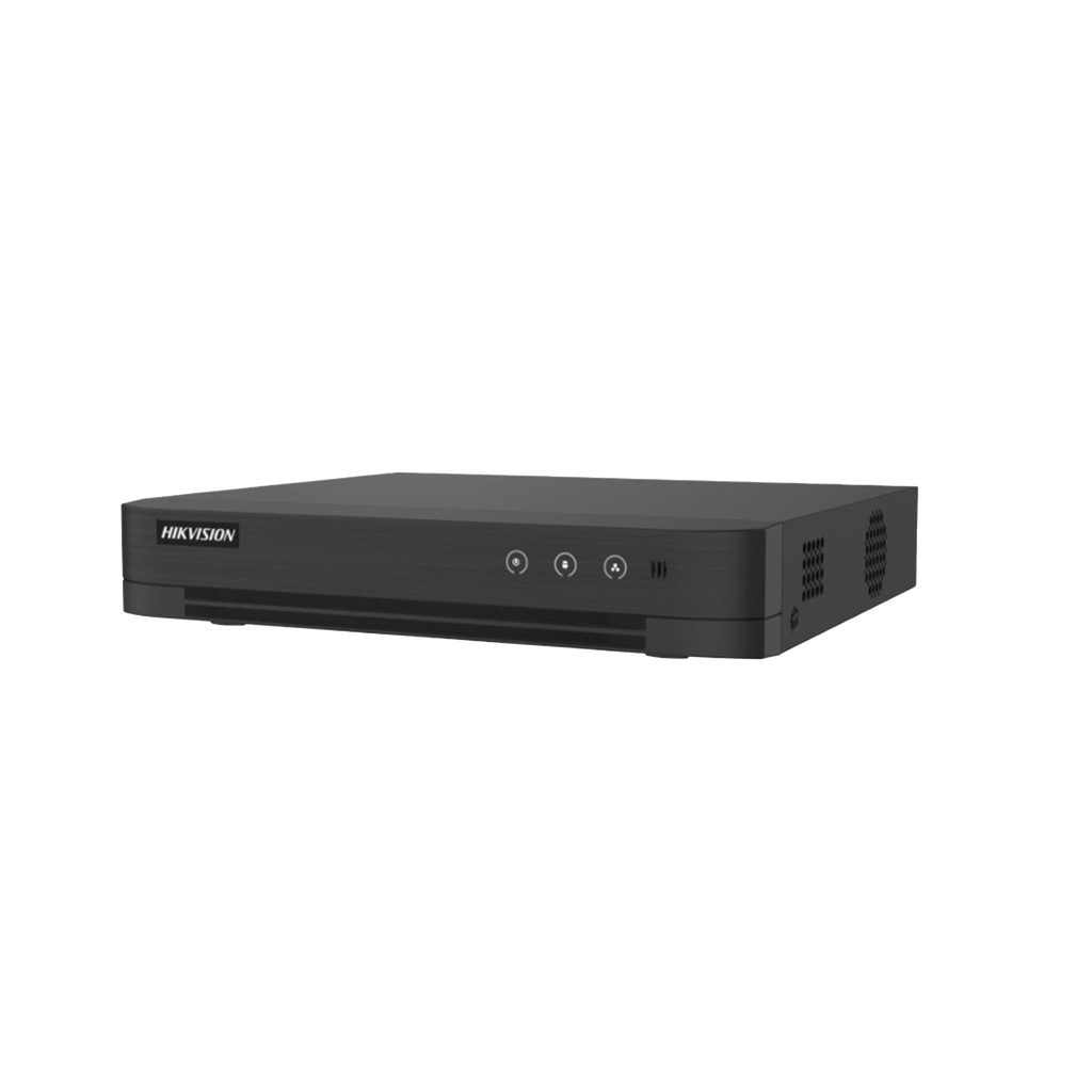 [DS-7208HGHI-M1/T] [Audio Bidireccional] DVR 8 Canales TurboHD + 2 Canales IP / 2 Megapixel (1080p) Lite / Acusense Lite (Evita Falsas Alarmas) / Audio por Coaxitron / 1 Bahia de Disco Duro / H.265+ / Salida de Vídeo Full HD - HIKVISION DS-7208HGHI-M1-T