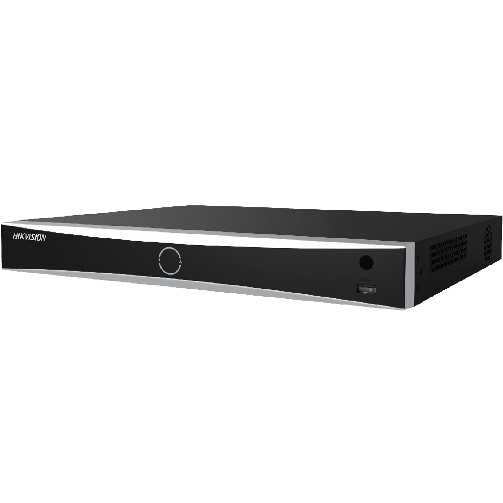 [AcuSeek] NVR 12 Megapixel (4K) / 32 canales IP / 16 Puertos PoE+ / Recocimiento Facial / AcuSense (Evita Falsas Alarmas) / 2 Bahías de Disco Duro / HDMI en 4K / Alarmas I/O / 300 Metros PoE Modo Extendido - HIKVISION DS-7632NXI-K2-16P-VPRO