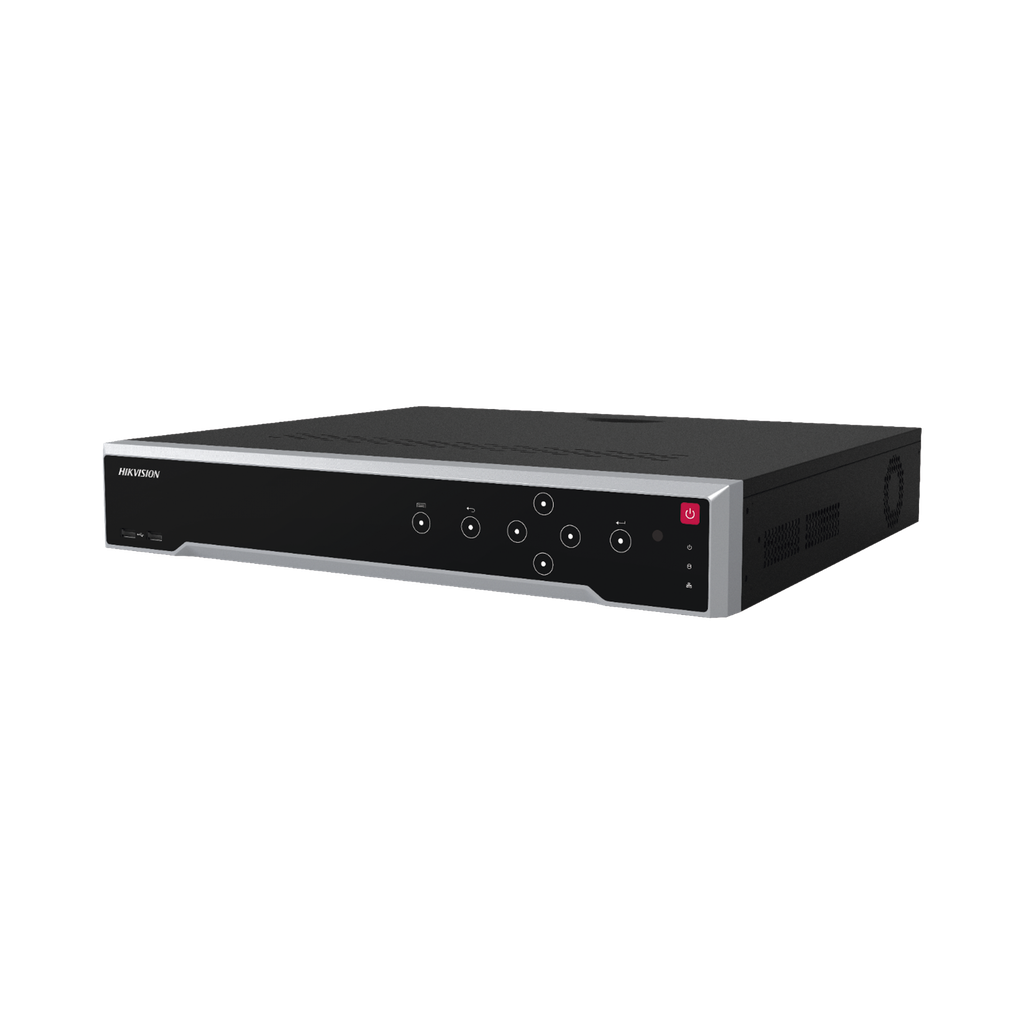 [Doble Poder de Decodificacion] NVR 32 Megapixel (8K) / 32 Canales IP / 16 Puertos PoE+ / AcuSense / ANPR / Conteo de Personas / Heat Map / 4 Bahias de Disco Duro  / HDMI en 8K / Soporta POS / Alarmas I/O / 2 Salidas HDMI / Smart Search