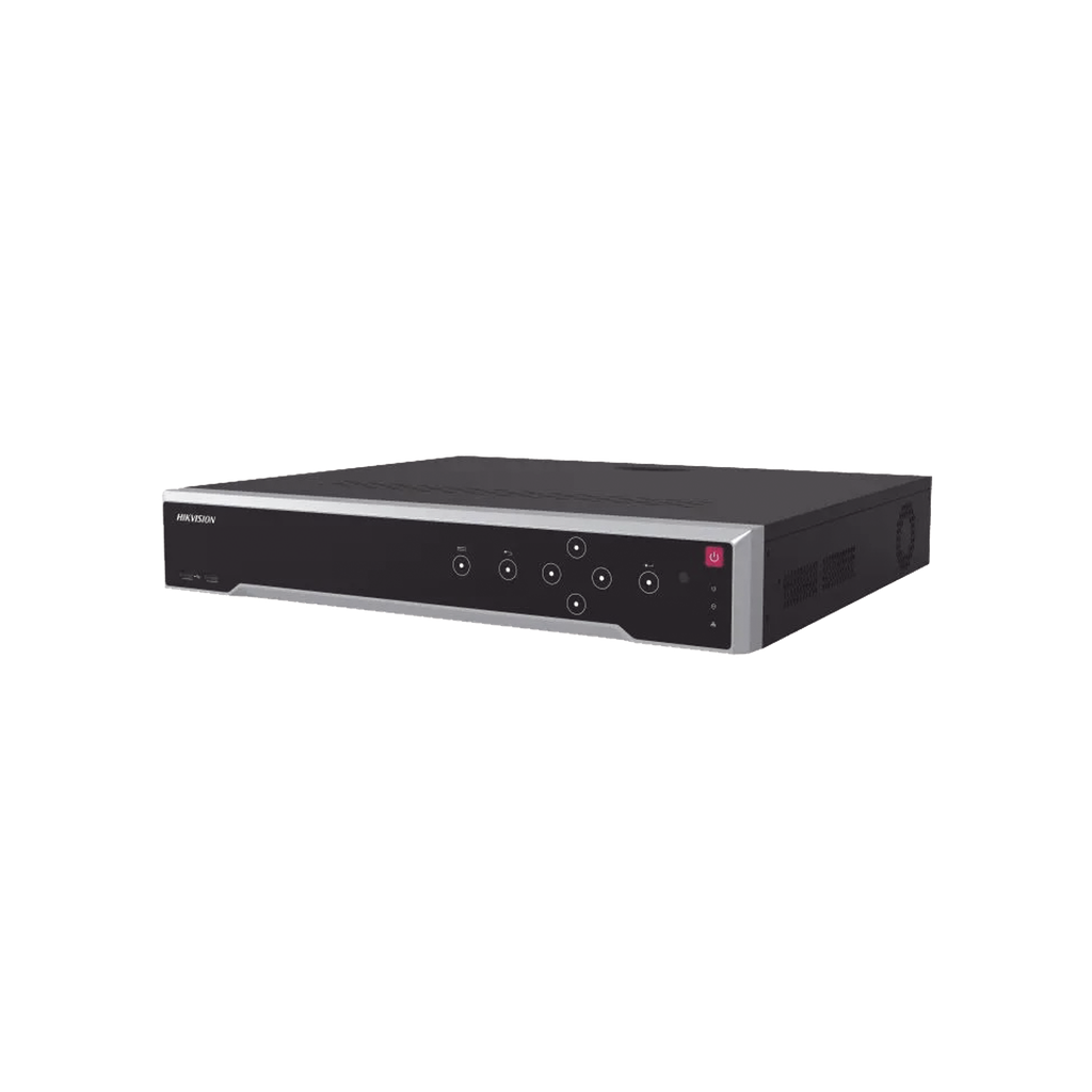 [Doble Poder de Decodificación] NVR 32 Megapixel (8K) / 32 Canales IP / 24 Puertos PoE+ / AcuSense / ANPR / Conteo de Personas / Heat Map / 4 Bahías de Disco Duro / HDMI en 8K / Soporta POS / Alarmas I/O / Smart Search - HIKVISION DS-7732NI-M4-24P