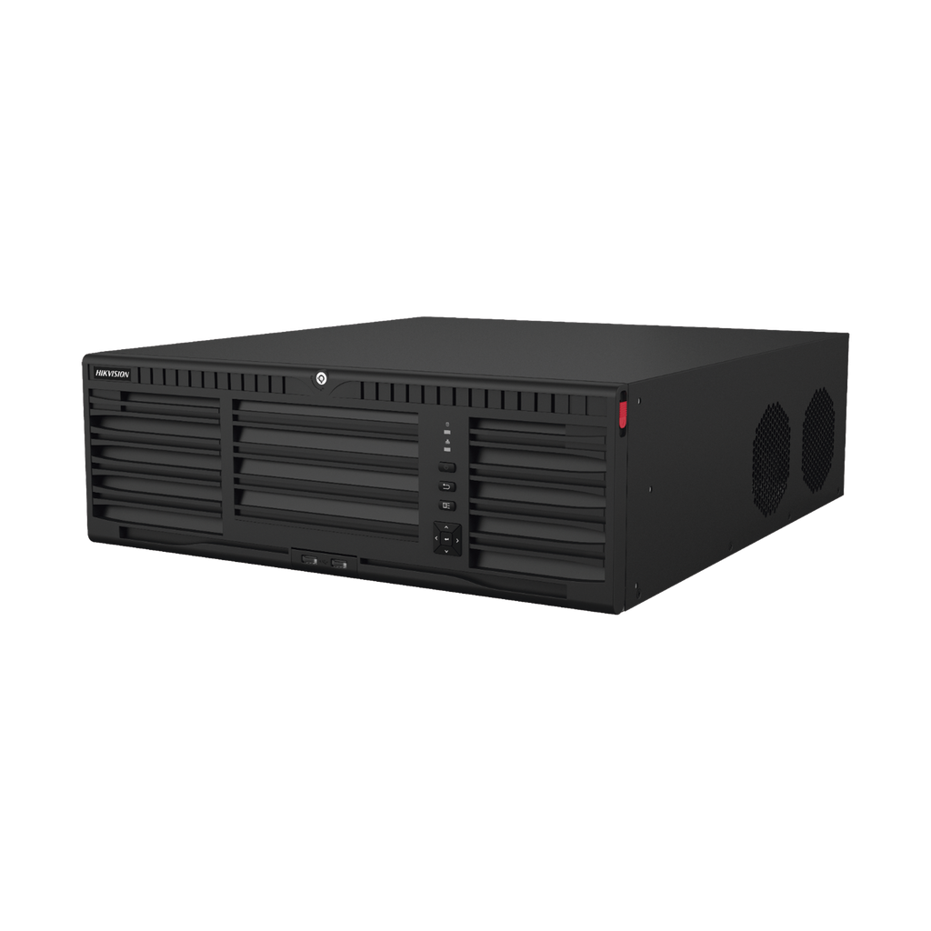 [Doble Poder de Decodificacion] NVR 32 Megapixel (8K) / 32 Canales IP / AcuSense / ANPR / Conteo de Personas / Heat Map / 16 Bahias de Disco Duro / Soporta RAID con Hot Swap / 2 HDMI en 8K / Soporta POS / Alarmas I/O / Smart Search