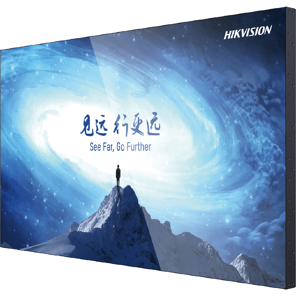 Pantalla LCD 65" 4K para Videowall / Entrada HDMI - VGA - DVI - DP / Monitor Robusto / Bisel Delgado (3.5 mm) / Daisy Chain (Conexion en Cadena sin Software) - HIKVISION DS-D2065UL-0AU