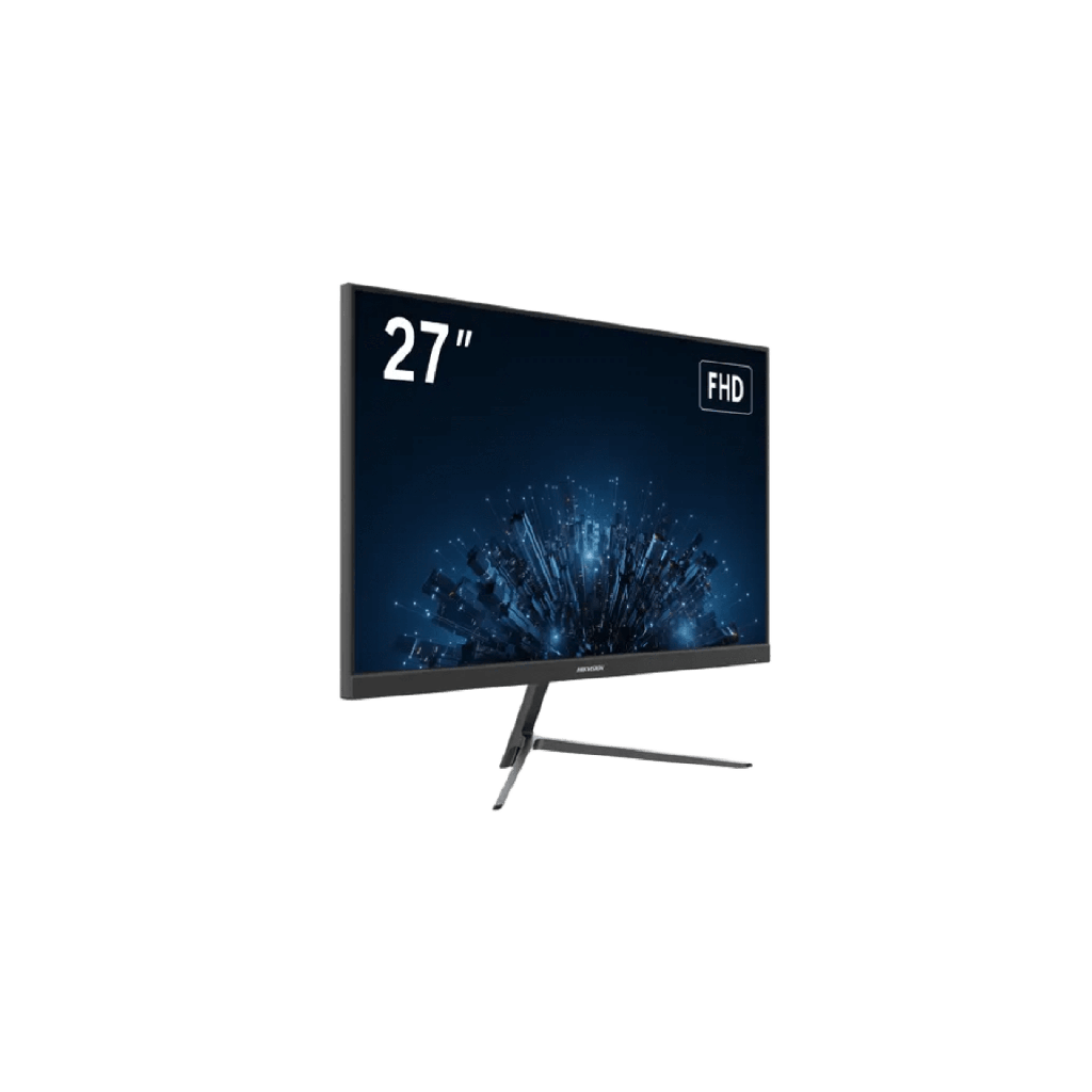 Monitor LED Full HD (1080p) de 27" / Bocinas Integradas / 100 Hz / Ideal para CCTV, Oficina y Hogar / Entrada HDMI-VGA / VESA (100 X 100) / Uso 24/7 / IPS / Ultra Delgado - HIKVISION DS-D5027F3-2P2S