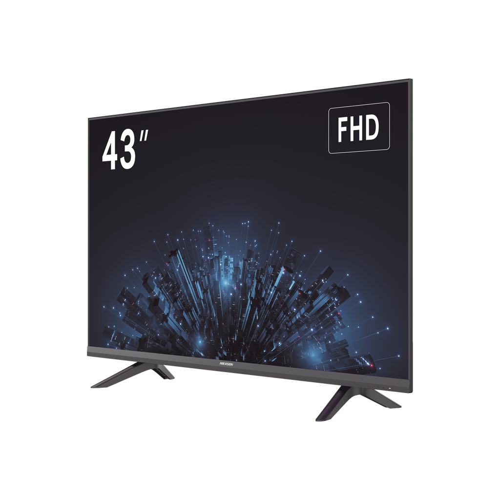 Monitor LED Full HD 43" / Ideal para Oficina y Hogar / Uso 24-7 / Entrada HDMI/VGA/USB / Compatible con Montaje VESA (200 X 200) / Bocinas Integradas - HIKVISION DS-D5043F3-1V0S