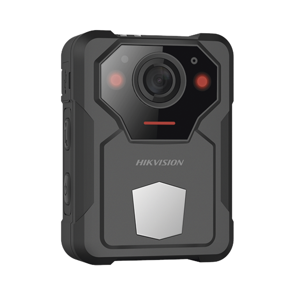 Body Camera Portátil / Grabación a 2K (4 Megapixel) / Fotos de Hasta 40 Megapixel / IP67 / H.265 / 64 GB de Almacenamiento / Microfono Integrado / GPS - HIKVISION DS-MCW406-64G-GPS-NS