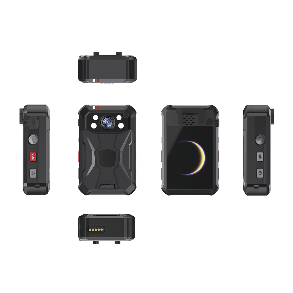 Body Camera Portatil / Grabacion a 2K / Pantalla 2.4" LCD / IP68 / H.265 / 32 GB de Almacenamiento / GPS / WIFI / 3G y 4G / Fotos de Hasta 40 Megapixel / Microfono Integrado