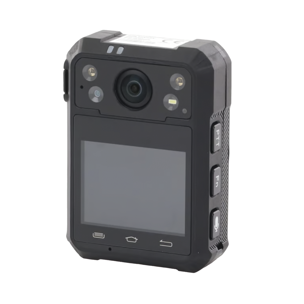 Body Camera Portatil / Grabacion a 1920 Ã— 1080p / Pantalla Frontal 1.77" TFT / Conexion Remota 4G / WiFi / GPS / Fotos de Hasta 40 Megapixel / IP68 / H.265 / 128 GB de Almacenamiento / Microfono Integrado