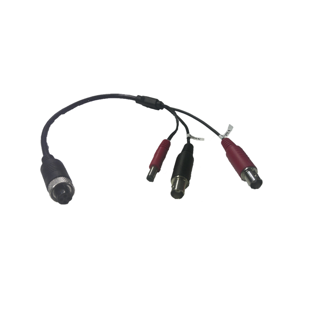 Cable Adaptador Tipo Aviación a BNC para Cámaras en DVR Móvil HIKVISION / 30 cm de Largo - HIKVISION DS-MP2130-BNC