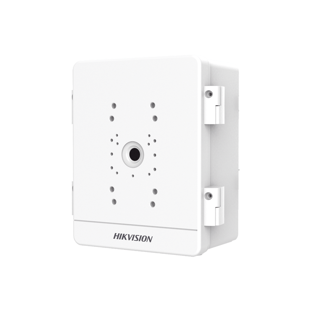 Caja para Videovigilancia para Exterior / Uso en Pared o Poste / IP66 / IK10 / Dimensiones: 387 X 432 X 225 mm / Soporta 3 Dispositivos (PTZ, Bocinas, Cámaras Fijas) - HIKVISION DS-SBOX-03