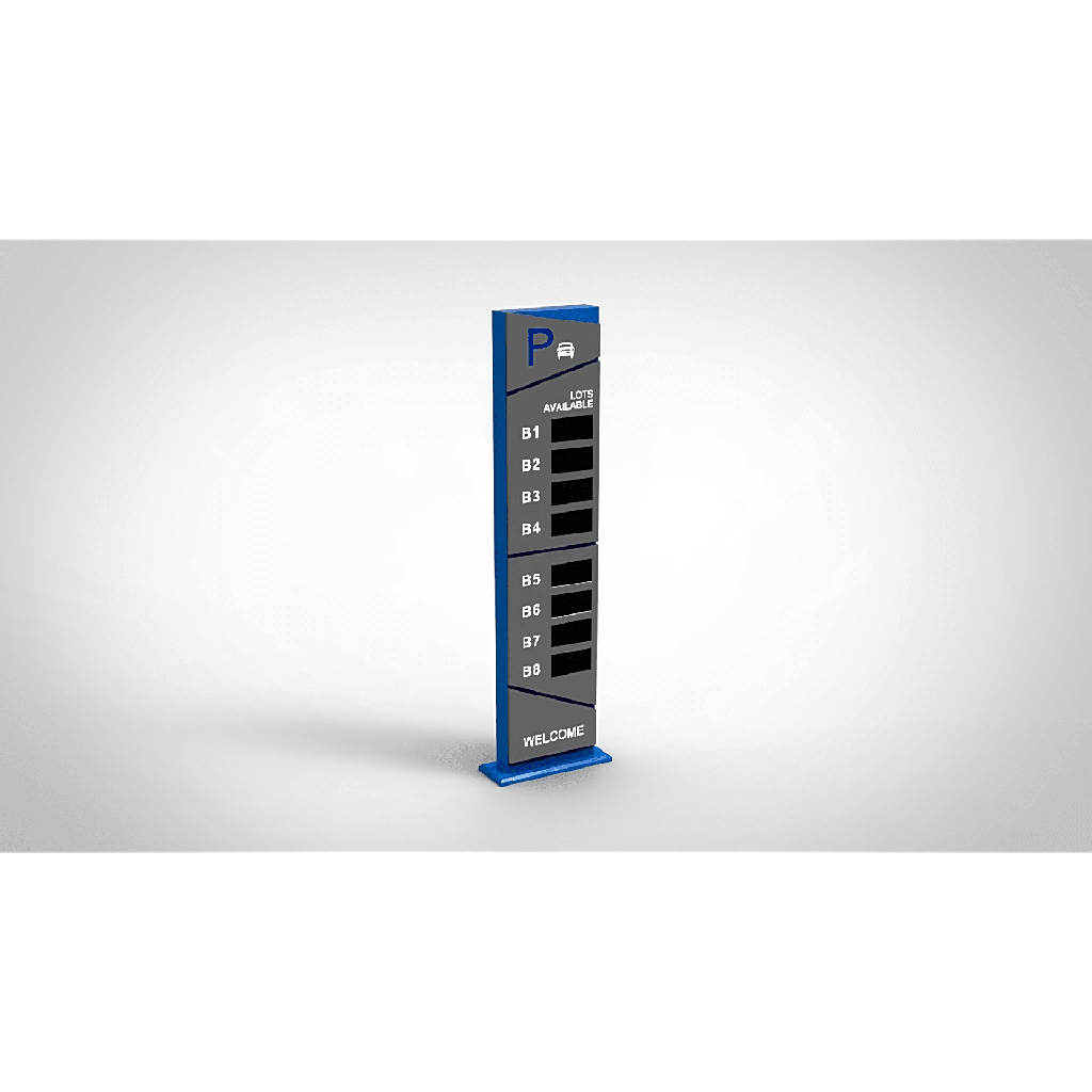 Pantalla Principal de Guia de Estacionamiento / 8 Modulos / Mensaje de Bienvenida / Uso con Aplicacion de Guia de Estacionamiento