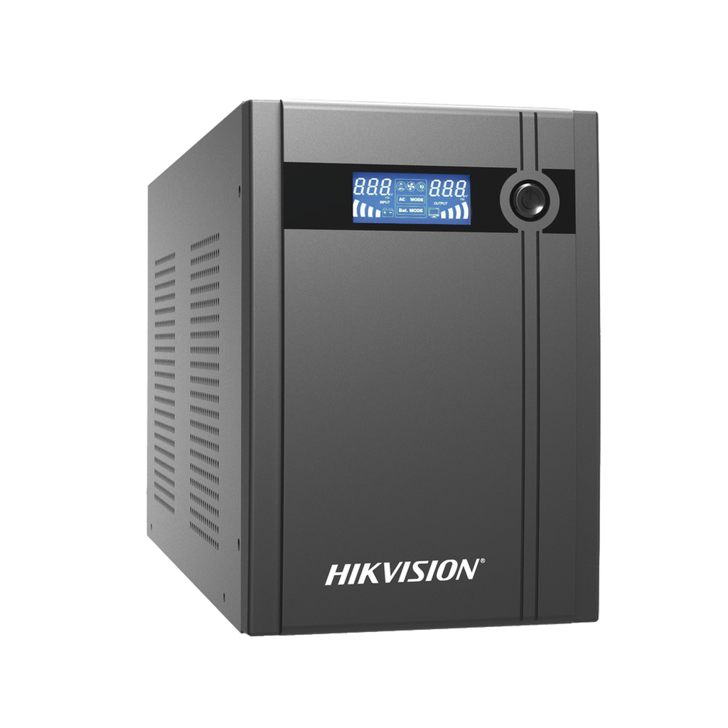 UPS de 2000 VA / 1200 W / Pantalla LCD / Protección Contra Sobrecarga y Descarga / Entrada y Salida 120 VCA / 4 Tomas NEMA 5-15R - HIKVISION DS-UPS2000-X