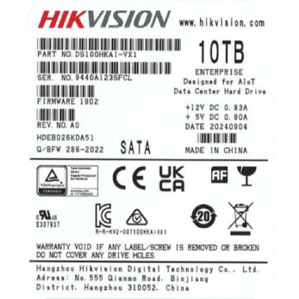 Disco Duro Enterprise  / 10 TB / SATA 6 Gbit/s / 7200 rpm / Cache 256 MB / DiseÒado para Operacion 24/7