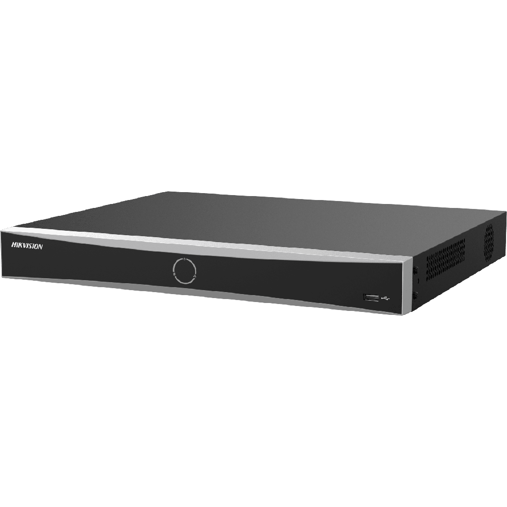 [AcuSeek] NVR 12 Megapixel (4K) / 8 canales IP / 8 Puertos PoE+ / AcuSense (Evita Falsas Alarmas) / Reconocimiento Facial / 2 Bahías de Disco Duro / HDMI en 4K / Alarmas I/O / 300 Metros PoE Modo Extendido - HIKVISION DS7608NXIK2-8P-VPRO