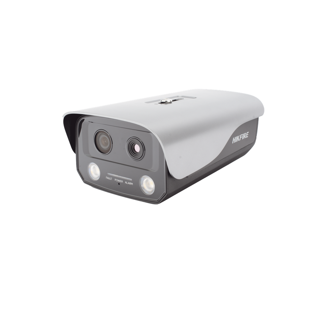 (HikFire) Cámara IP de Detección Térmica de Incendios / Detección de Llamas y Temperaturas Anormales / 4 Megapíxel (Lente Í“ptico) + 1 Megapíxel (Lente Térmico) / Compatible con Hik-Connect - HIKVISION HF-VT410