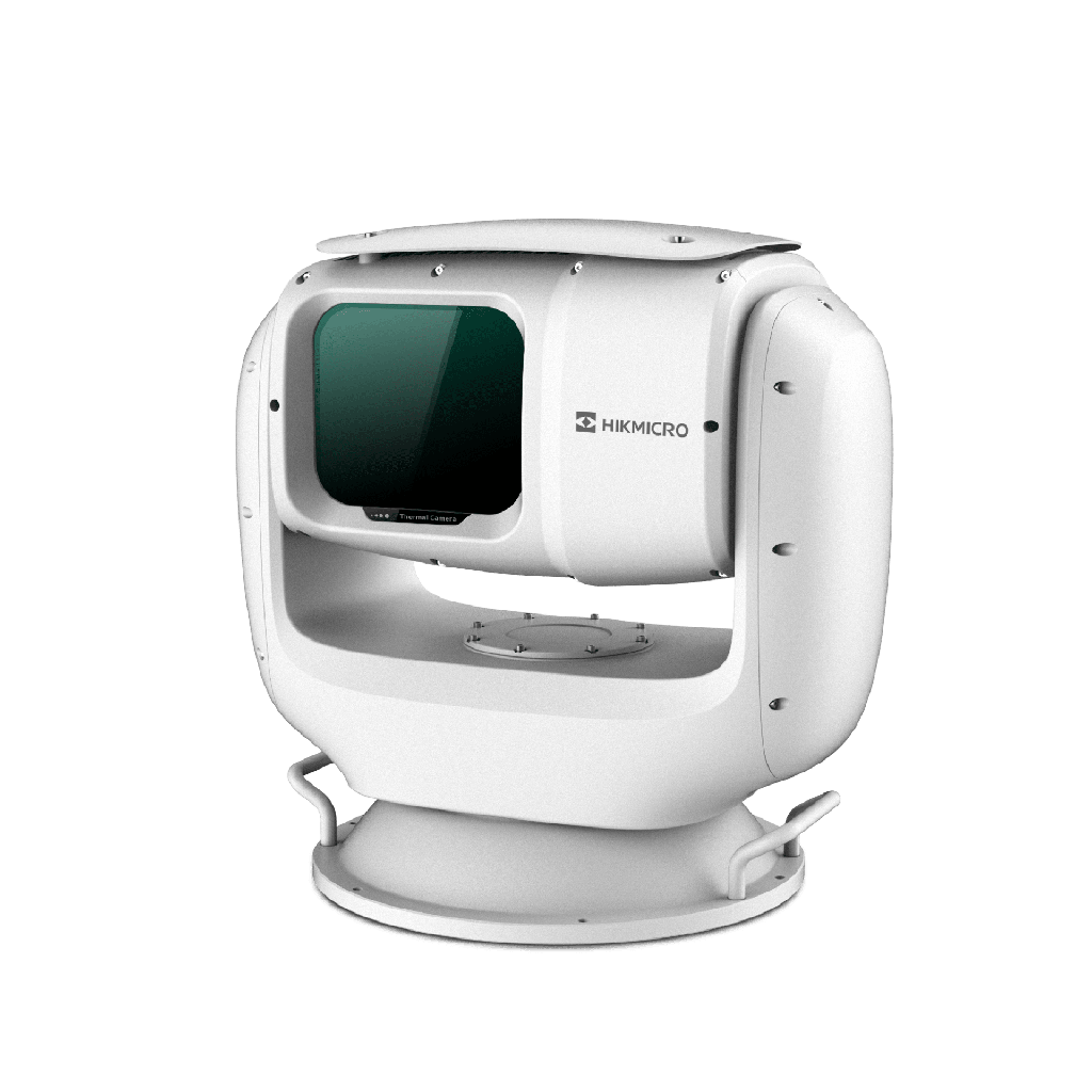 PTZ Punta de Poste IP Dual / Lente Termico 100 mm (640 X 512) / Lente Optico 56X Zoom (4 MP) / 800 mts IR Laser / 24 VCA / IP66