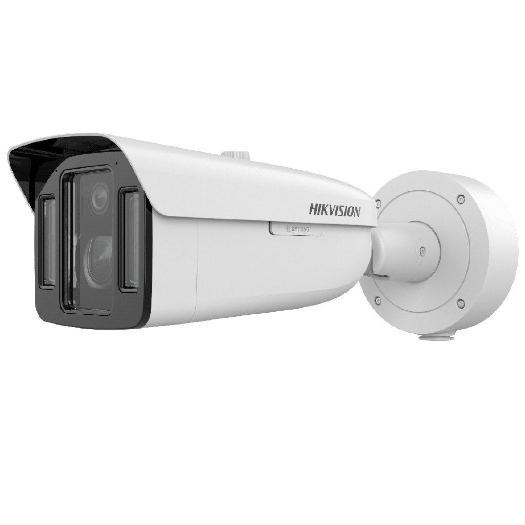 [TandemVu] Bala IP Dual 4 Megapixel (2 Lentes) / Lente Fijo (4 mm / ColorVu) y Lente Mot. (5 a 20 mm / DarkFighter X) / Luz Dual (IR y Luz Blanca) / IP67 / IK10 / Reconocimiento Facial / ACUSENSE / WDR 140 dB / DeepinView / Busqueda por Atributos