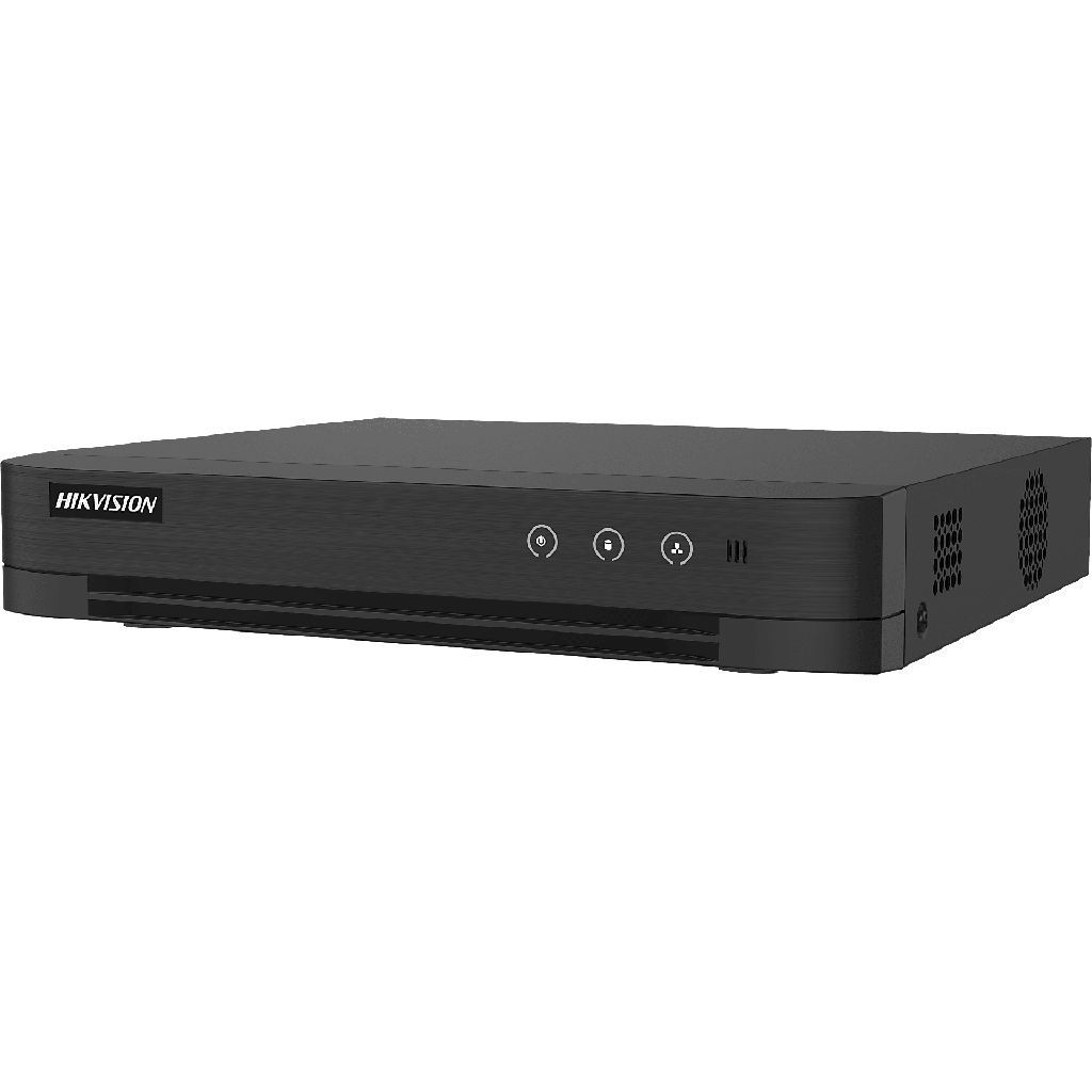 DVR 8 Canales TURBOHD + 4 Canales IP / 5 Megapixel Lite - 3K Lite / Audio Bidireccional /ACUSENSE (Evista falsas alarmas) / 1 Bahía de Disco Duro / Salida de Video en Full HD - HIKVISION IDS-7208HQHI-M1-T