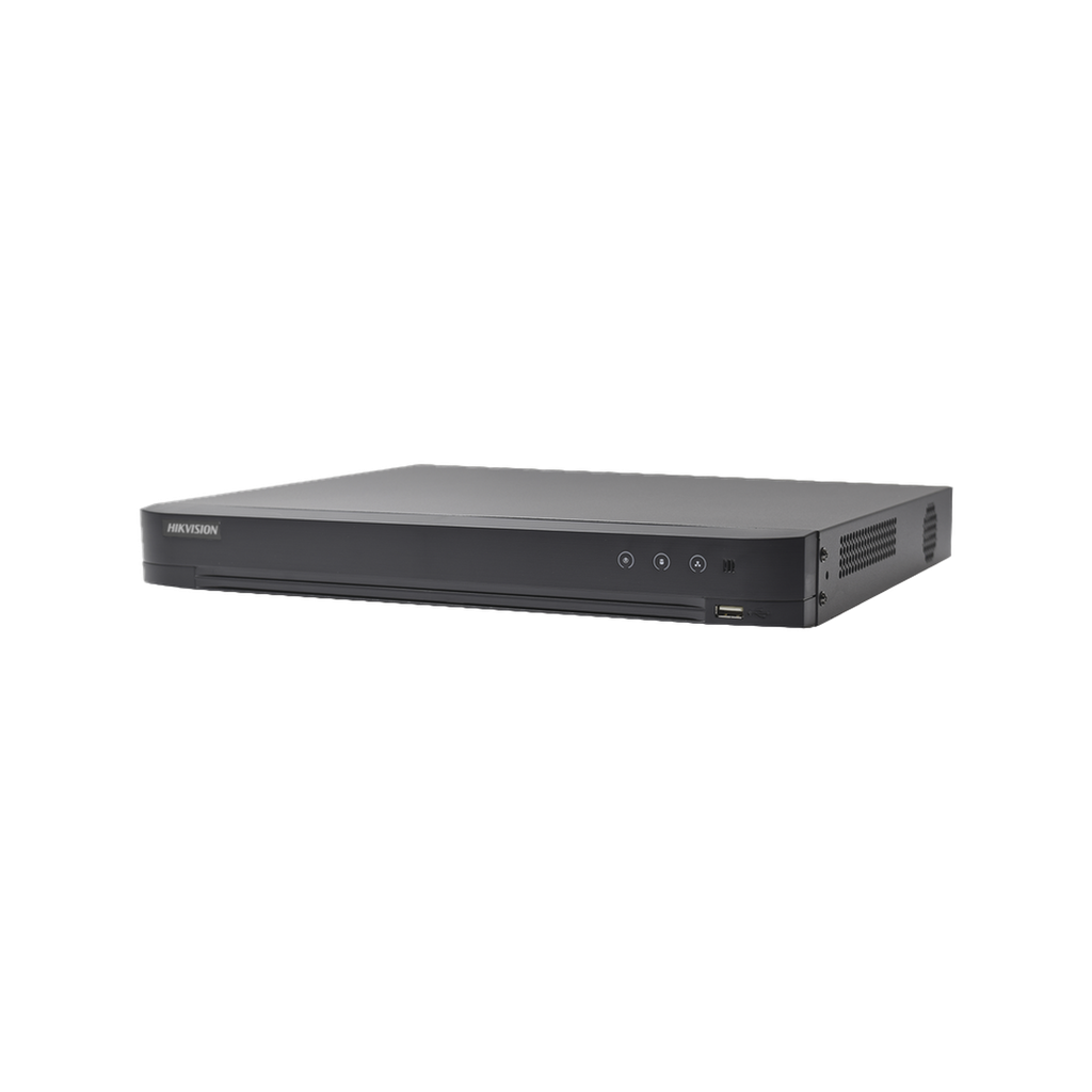 [Audio Bidireccional] DVR 32 Canales TurboHD + 8 Canales IP / 5 Megapixel Lite - 3K Lite / Acusense / Reconocimiento Facial / Audio por Coaxitron / 2 Bahías de Disco Duro / H.265+ / Salida de Video en Full HD - HIKVISION IDS-7232HQHI-M2-XT