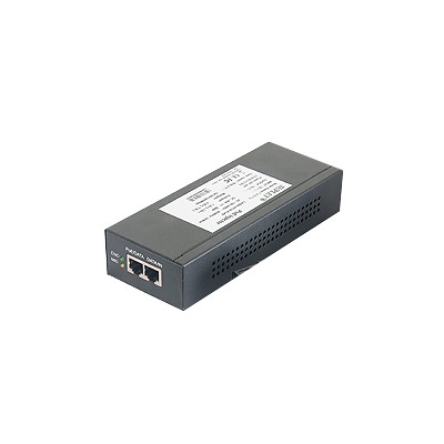 Inyector Super Hi-PoE / 56 Vcc / 60 Watts / Para Domos HIKVISION PTZ / IP (-AE / DE) / Soporta 802.3 af / at / Para Aplicaciones de CCTV - HIKVISION LAS60-57CN-RJ45