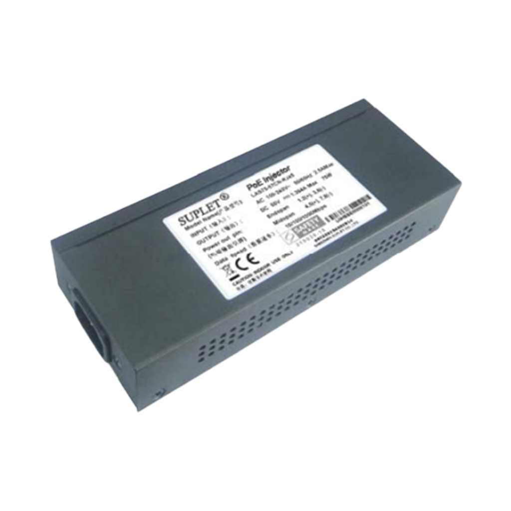 Inyector Super Hi-PoE / 55 Vcc / 75 Watts / Para Domos HIKVISION PTZ / IP (-AE / DE) / Soporta 802.3 af / at