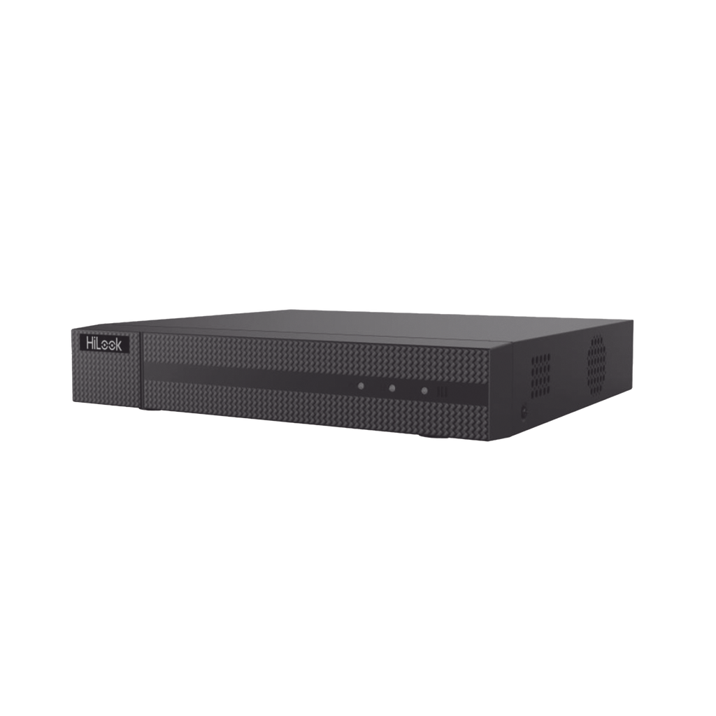 [Audio Bidireccional] DVR 4 Canales TurboHD + 1 Canal IP / 2 Megapixel (1080p) Lite / Acusense Lite (Evita Falsas Alarmas) / Audio por Coaxitron / 1 Bahia de Disco Duro / H.265+ / Salida de Vídeo Full HD - HiLook by HIKVISION DVR-204G-M1-T