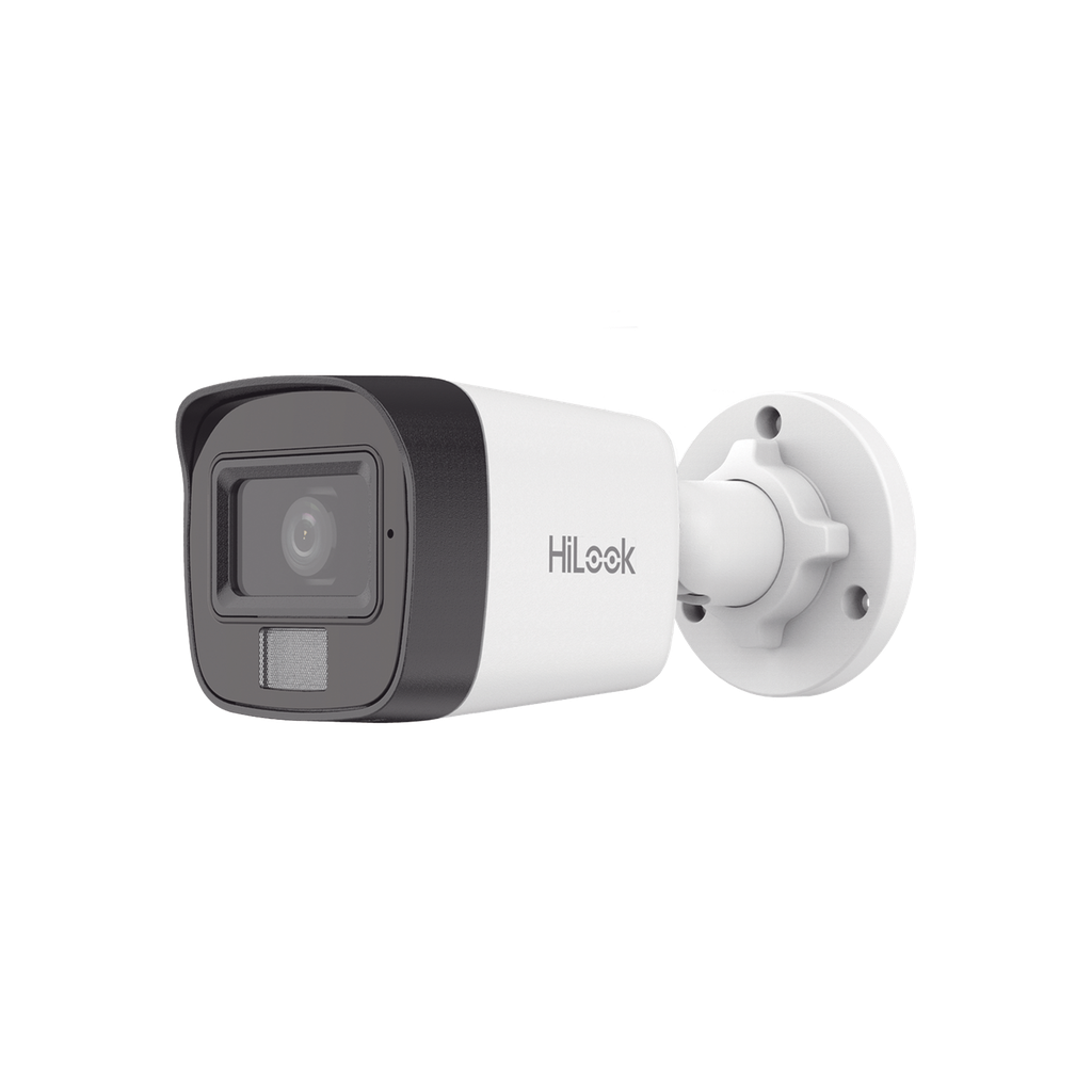 [Dual Light] Bala IP 2 Megapixel (1080p) / Lente 2.8 mm / Íngulo de visión 101° / 20 mts IR + 15 mts Luz Blanca / Micrófono Integrado / ACUSENSE Lite / Exterior IP67 / PoE / dWDR / H.265+ / ONVIF - HiLook by HIKVISION IPC-B120HA-LUC